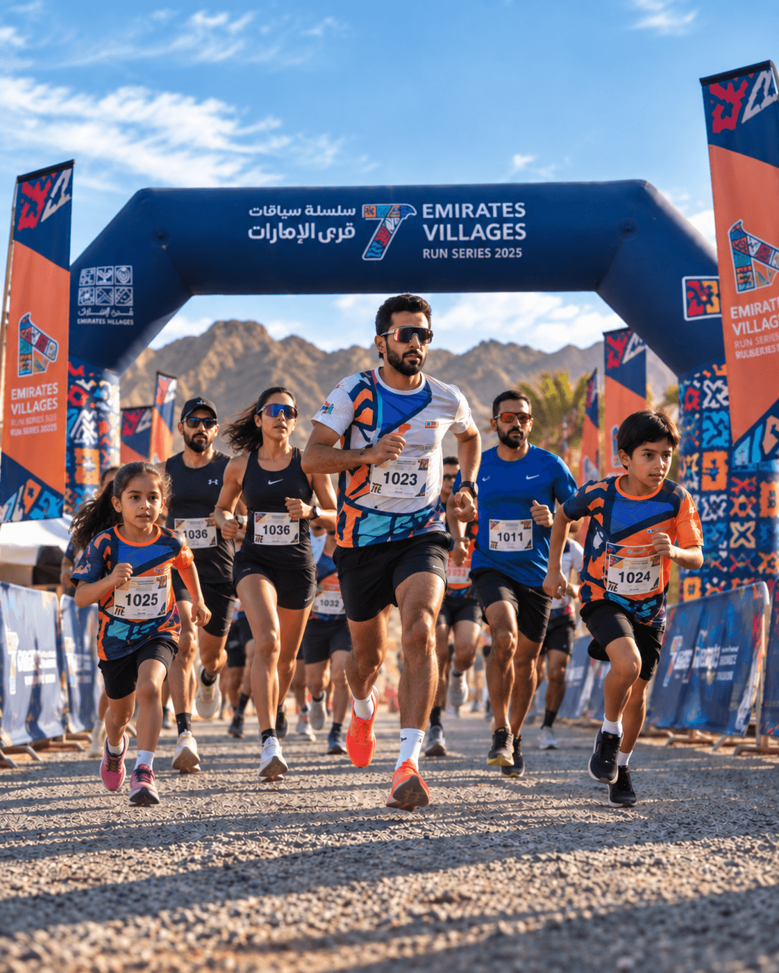 Runners taking part in the 1.5KM Family Run