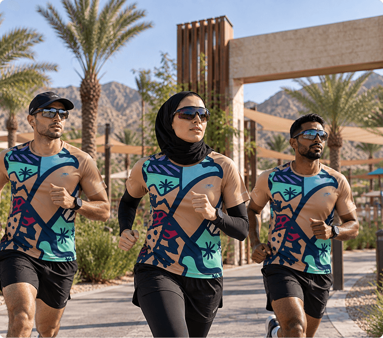 Runners exploring the Al Rams route in Ras Al Khaimah