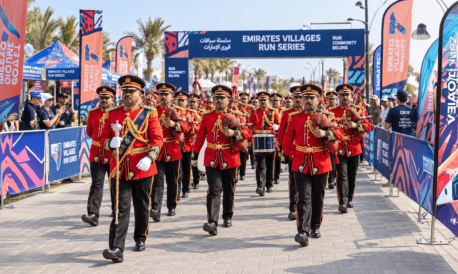 Runners setting off at an Emirates Villages race