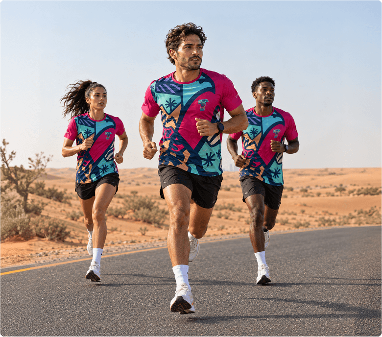 Runners discovering the Wadi Al Helo route in Sharjah