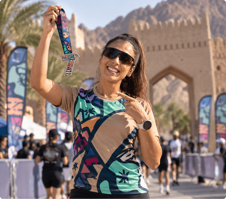 Runners discovering the Masfout route in Ajman